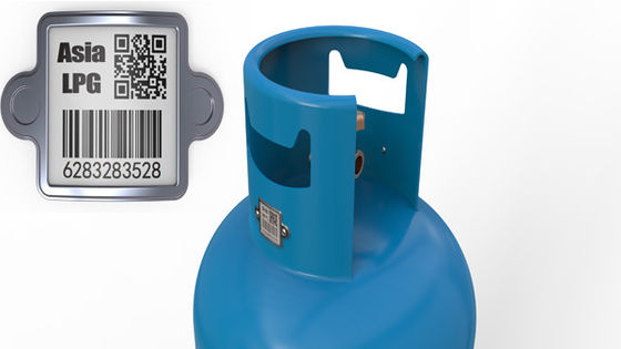 Cylinder Barcode Tag high tempreture 800℃ resistance Anti-UV for Tracking LPG Cylinder