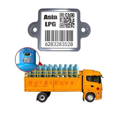 304 Stainless Steel Ceramic Permanent Durable QR-Barcode for Asset and Cylinders Management